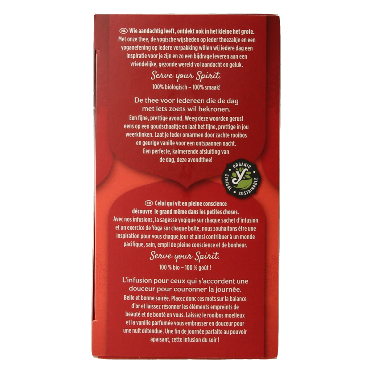 Yogi Tea Bedtime Rooibos Vanille bio tea in a box with 17 tea bags, featuring rooibos and vanilla flavor.