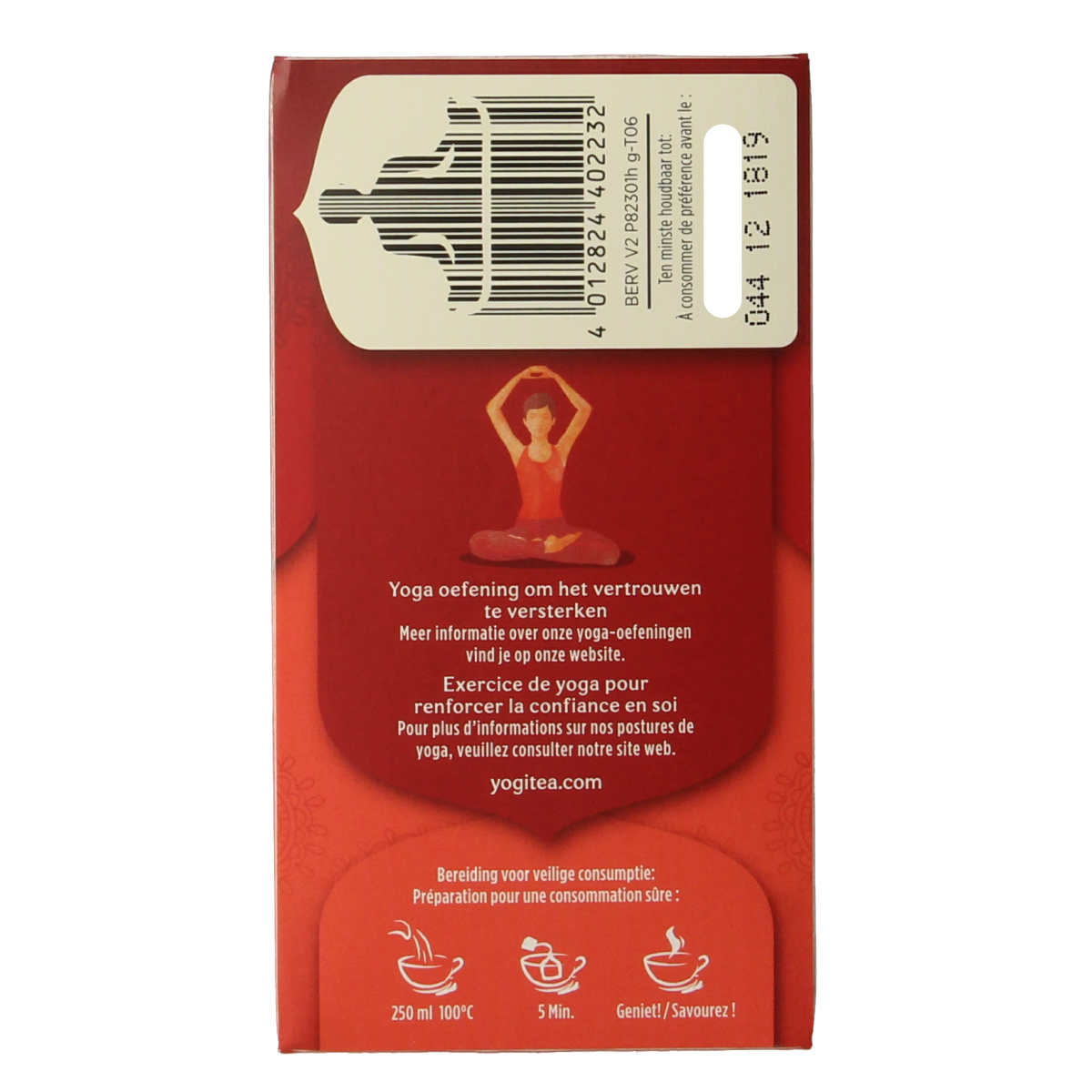 Yogi Tea Bedtime Rooibos Vanille bio tea in a box with 17 tea bags, featuring a calming vanilla and rooibos blend.