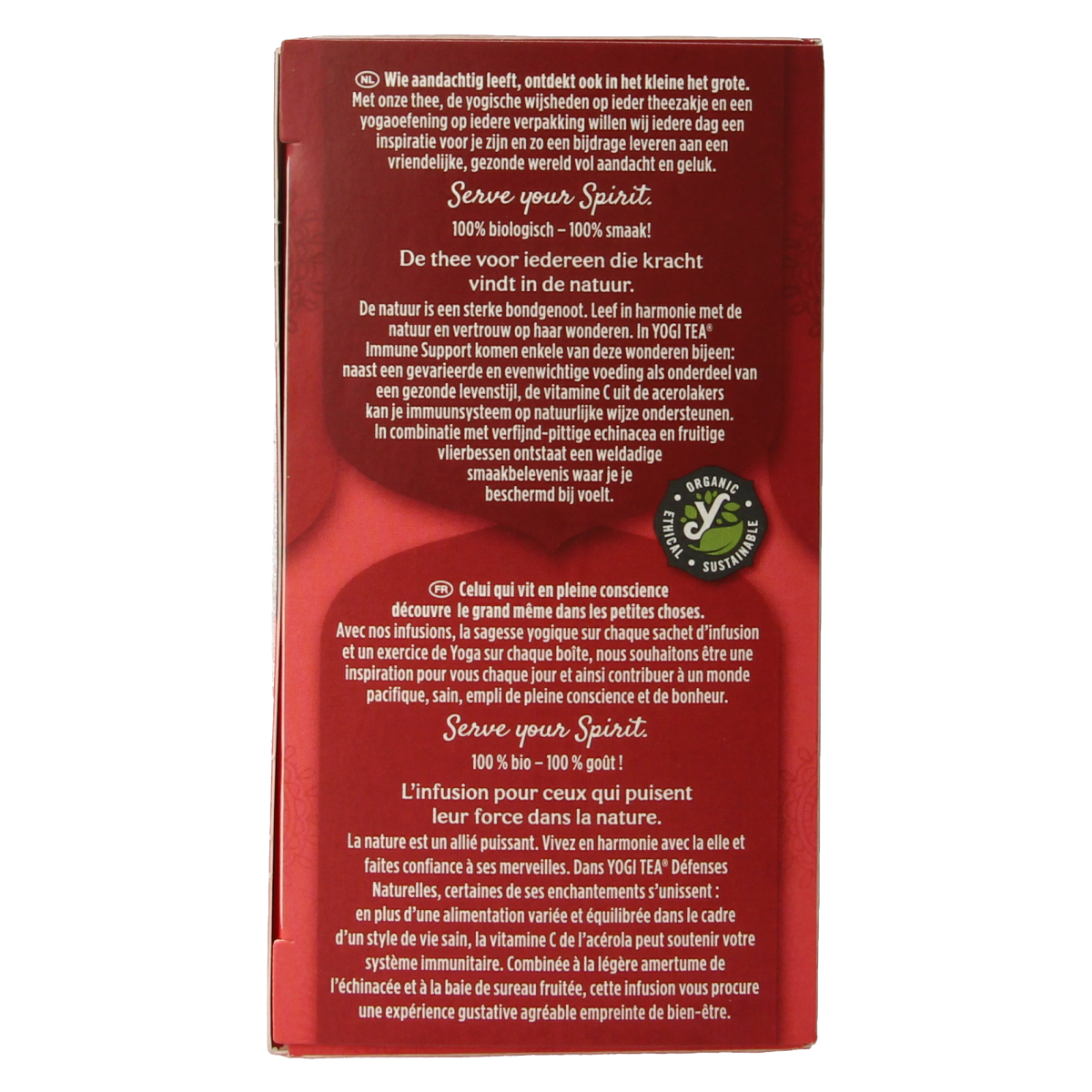 Yogi Tea Immune Support bio with 17 tea bags, featuring herbal tea packaging with natural ingredients and vibrant design.