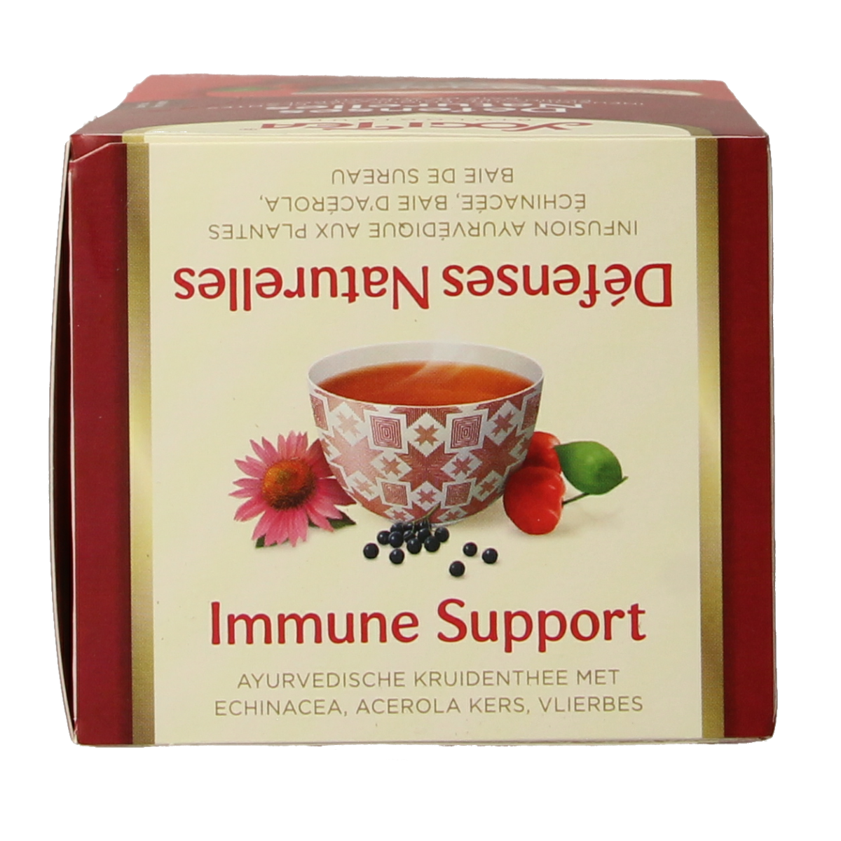 Yogi Tea Immune Support bio 17.00 herbal tea bags in a box, featuring natural ingredients for immune health.