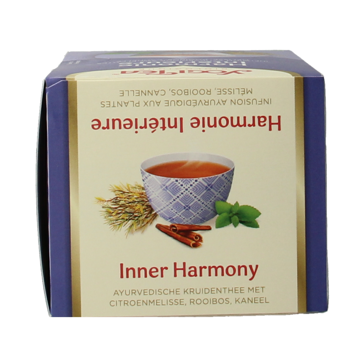 Yogi Tea Inner Harmony bio tea in a box with 17 organic tea bags, featuring herbal blend for relaxation and balance.
