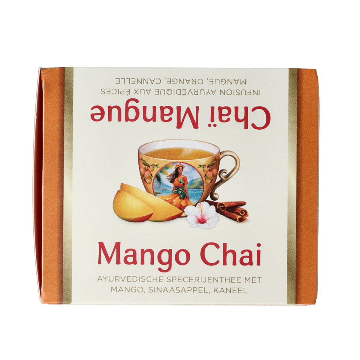 Organic Yogi Tea Mango Chai with 17 tea bags, featuring vibrant mango and spice flavors in a colorful packaging.