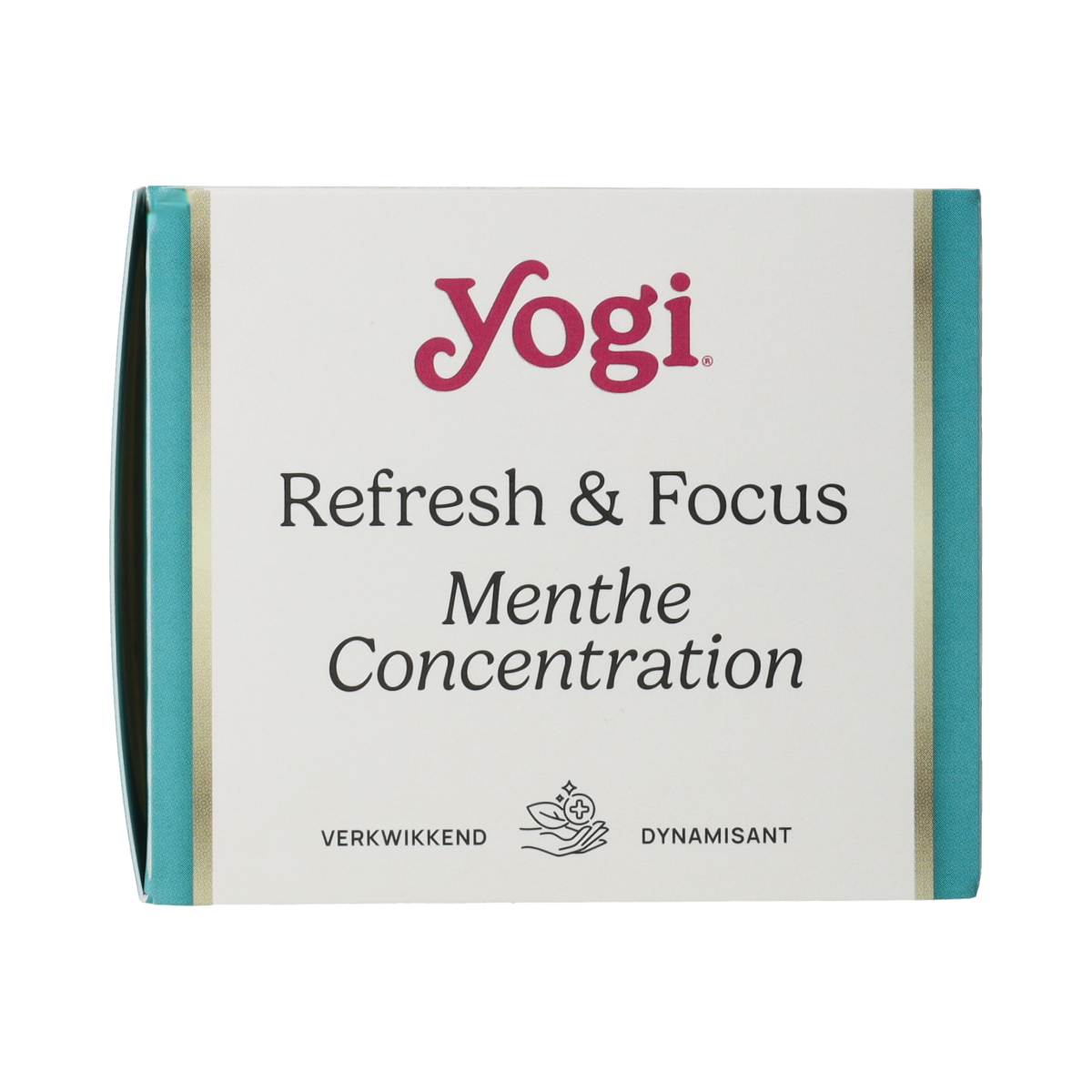 Yogi Tea Refresh & Focus bio tea package with 17 tea bags, showcasing the product box and branding.