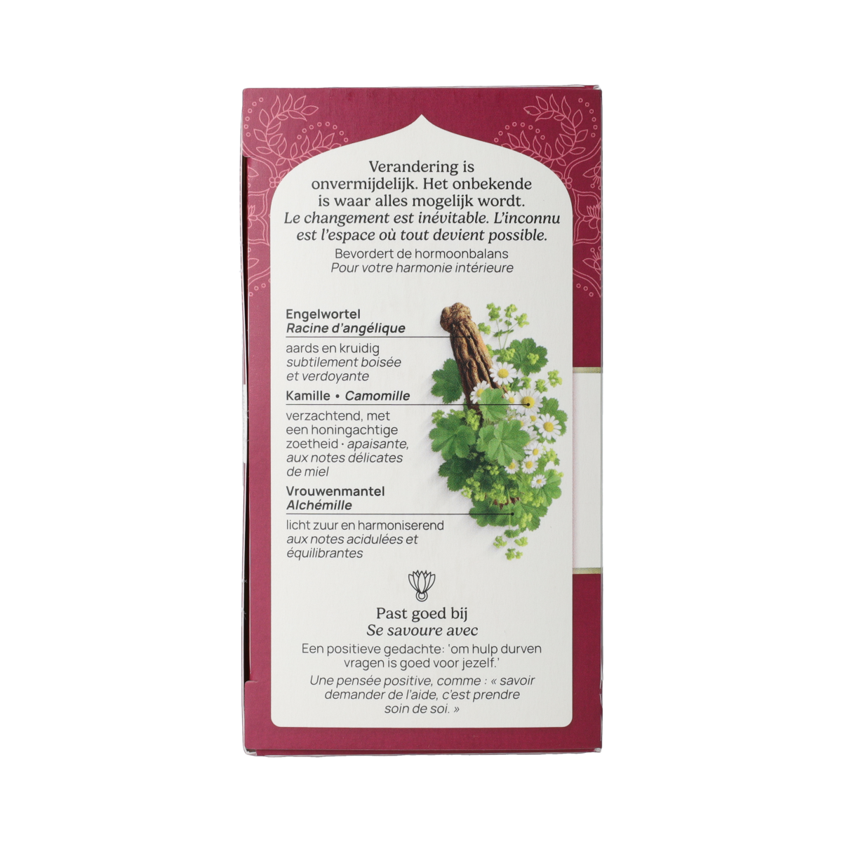 Yogi Tea Meno Harmony Bio tea bags, herbal tea blend in a box, natural ingredients, relaxing and balancing herbal beverage.