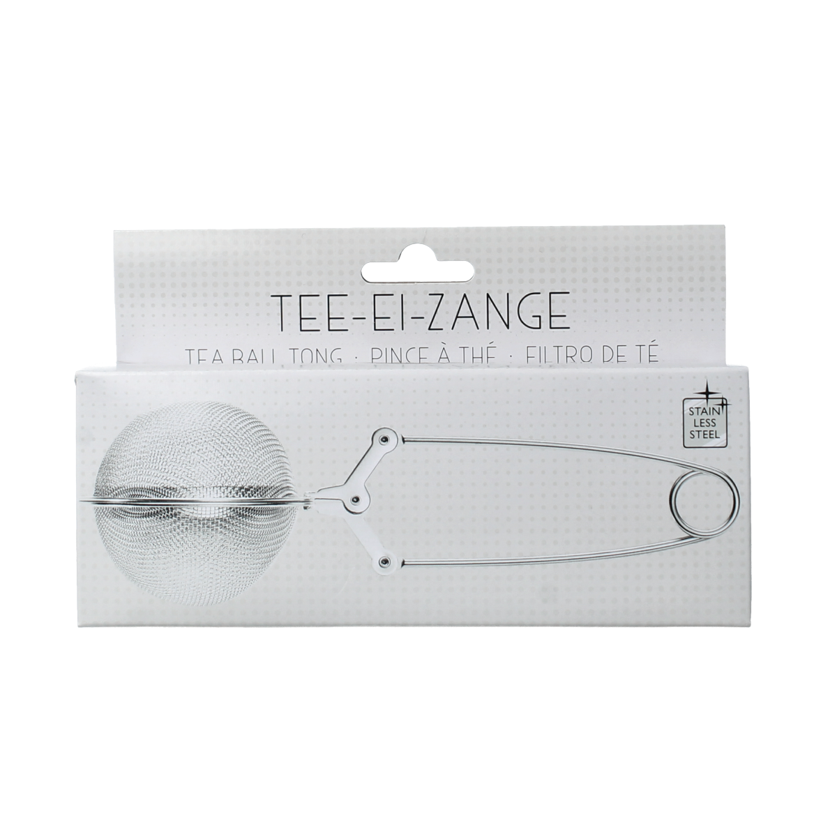 Geels Thee ei tang, 6.5cm, used for cooking and dining, stainless steel utensil with a sleek handle, designed for tea preparation.