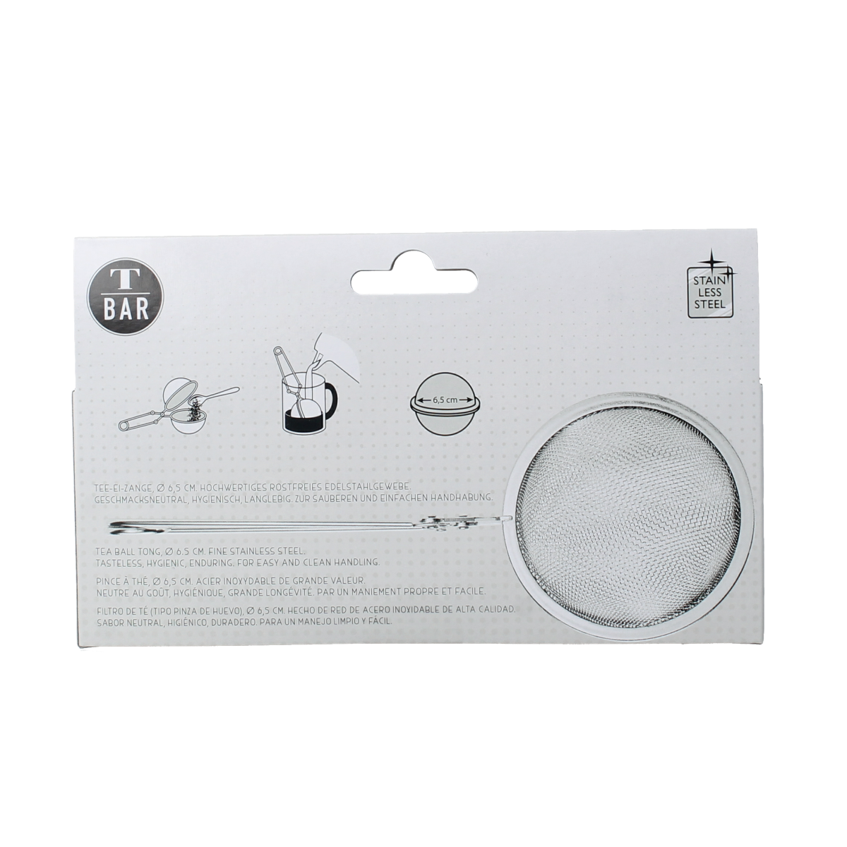 Geels Thee ei tang, 6.5cm, for cooking and serving, made by Geels, shown in the image.