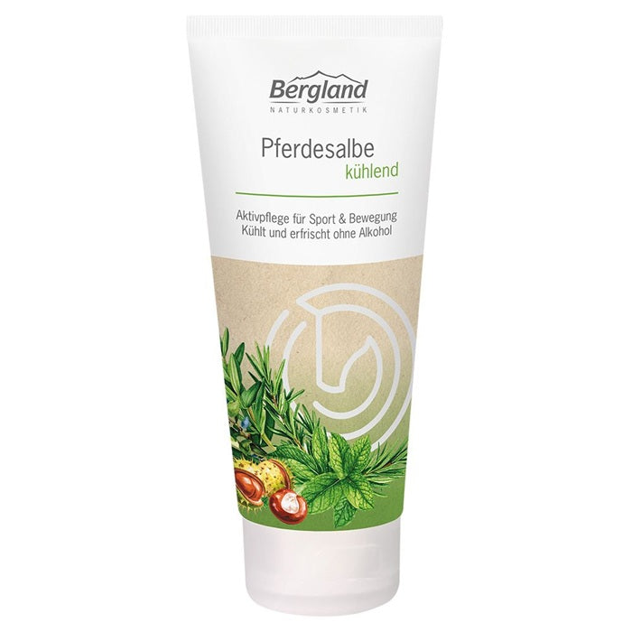 Bergland Paardenzalf verkoelend body care cream in 100ml tube, designed for soothing and cooling skin relief.