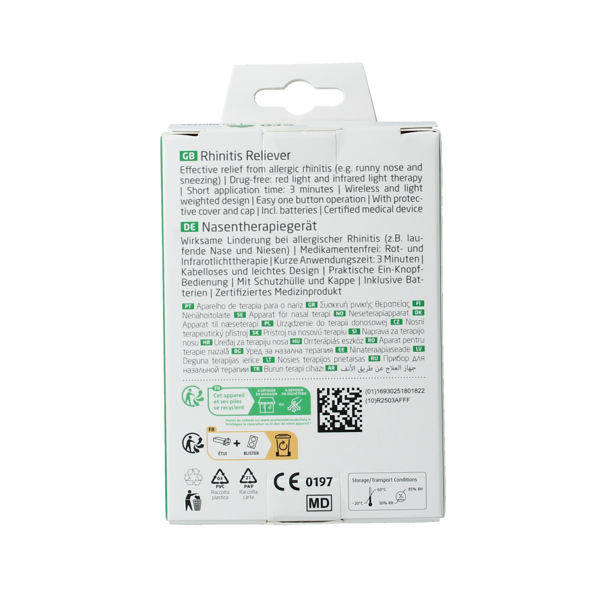 Medisana Medinose compact nasal care and inhalation device shown, designed for nasal hygiene and relief.