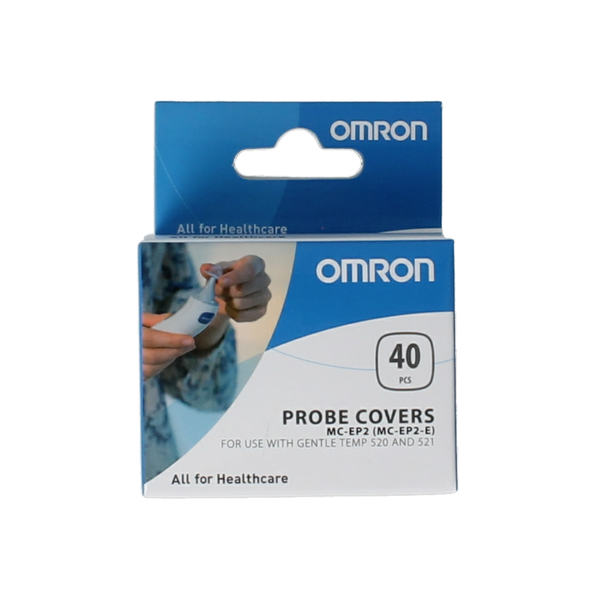 Set of 40 Omron Oorthermometer hoes MC520/521, flexible thermometer covers for safe temperature measurements.