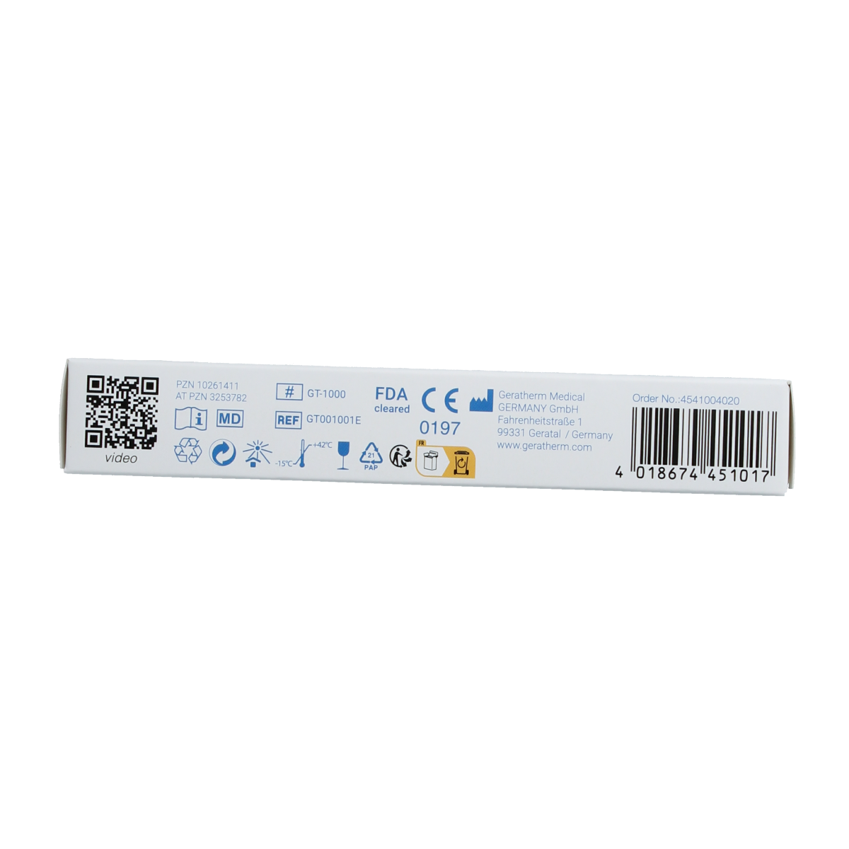 Geratherm classic glass thermometer showing temperature scale and mercury indicator for accurate health measurement
