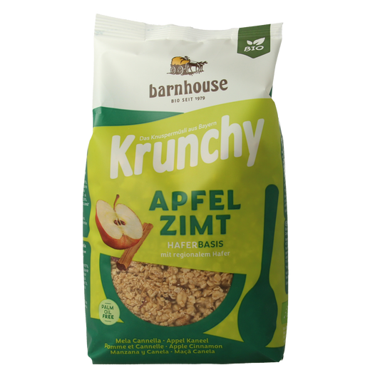 Barnhouse Krunchy appel kaneel bio 375.00 Gram