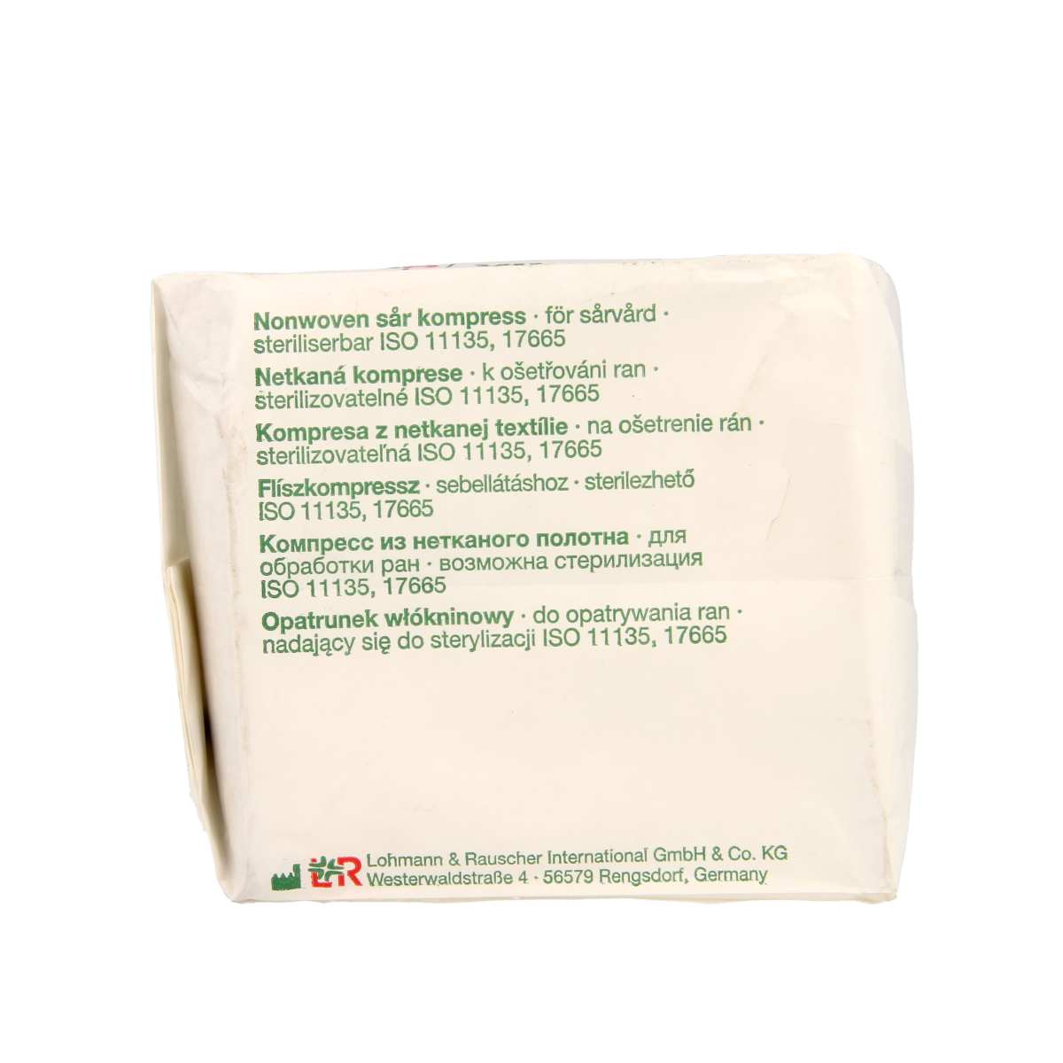 Vliwasoft Vlieskompres 10x10cm four-layer gauze compress pack, sterile medical dressing, 100 pieces, medical supplies.
