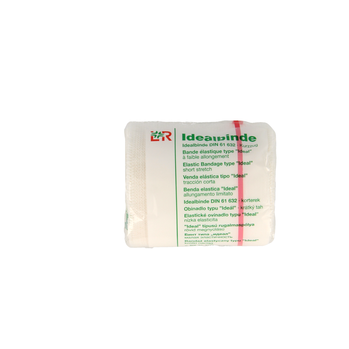 Lohmann & Rauscher Ideaalwindsel 5m x 6cm white, sterile elastic bandage for medical use, shown in the image.