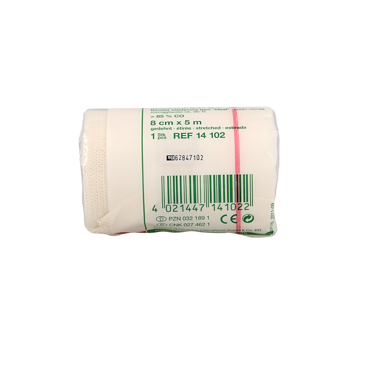Lohmann & Rauscher Ideaalwindsel 5m x 8cm white medical bandage for wound care, showing the sterile wound dressing wound care.