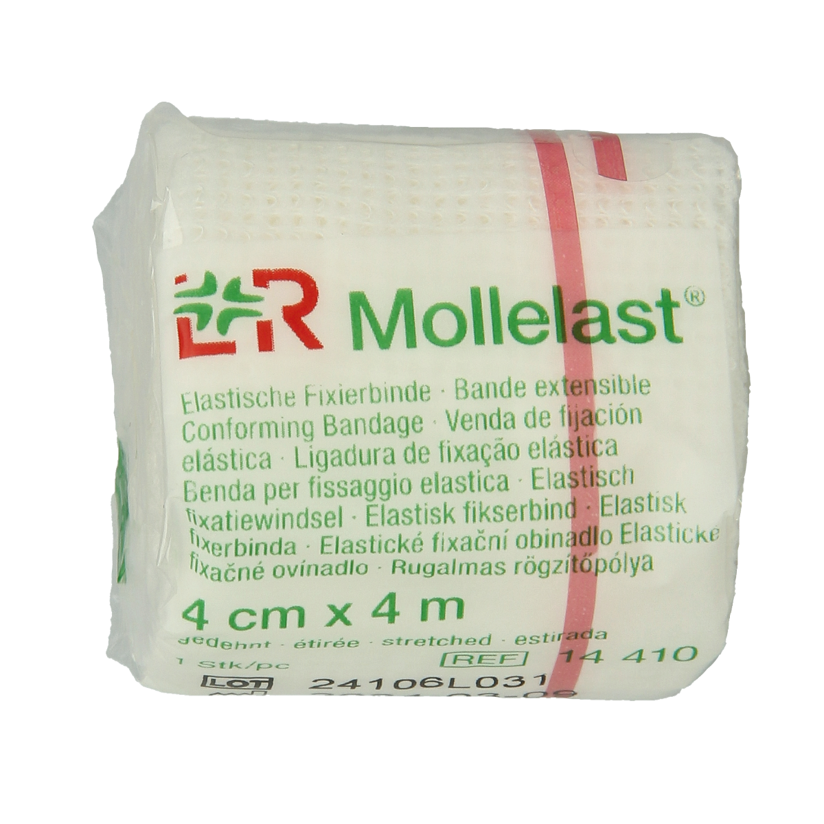 Mollelast elastic hydrofiel wound dressing, 4m x 4cm, sterile wound care bandage, flexible and absorbent for medical use