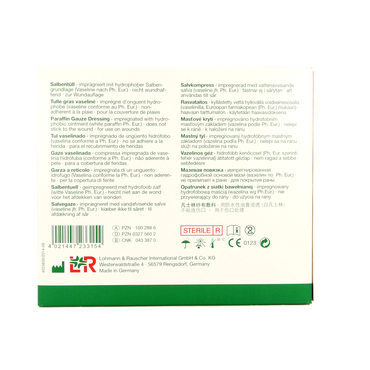 Lomatuell H gauze bandages 10cm x 10cm, sterile compresses, pack of 10, suitable for wound dressing and medical use.