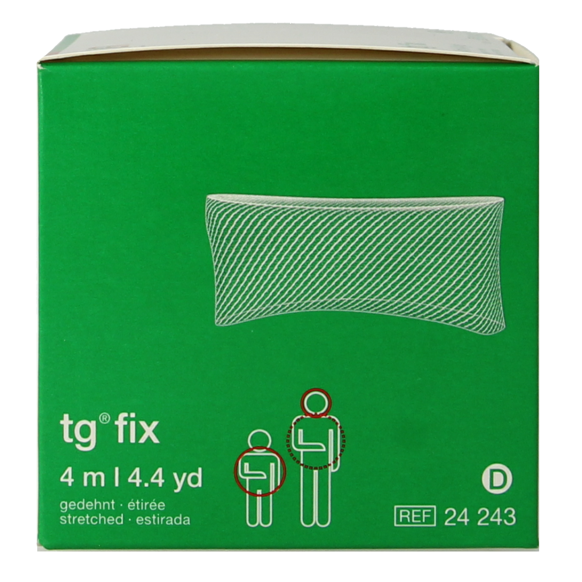 TG Fix netverband D rekbaar, 4 meters, for head, torso, or small wounds, flexible elastic bandage from TG.