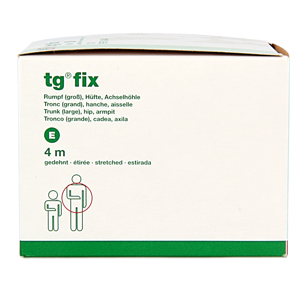 TG Fix netverband E, stretchy 4-meter bandage for head or torso, large size, medical support, for wound care and compression.