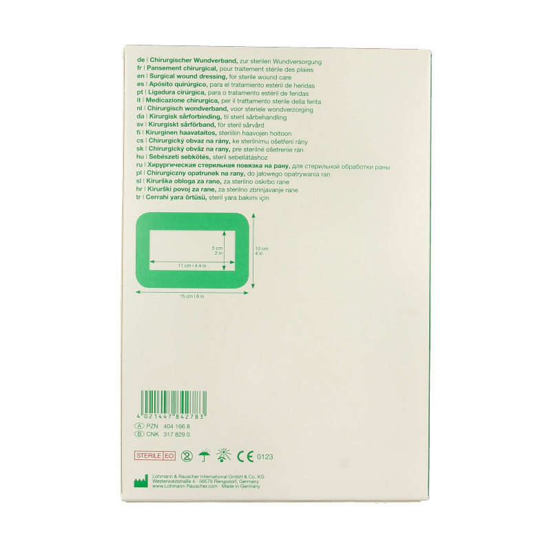 Sterile Curapor Wondpleister 10x15cm pack of 50, adhesive strips for wound care, from the Curapor brand.