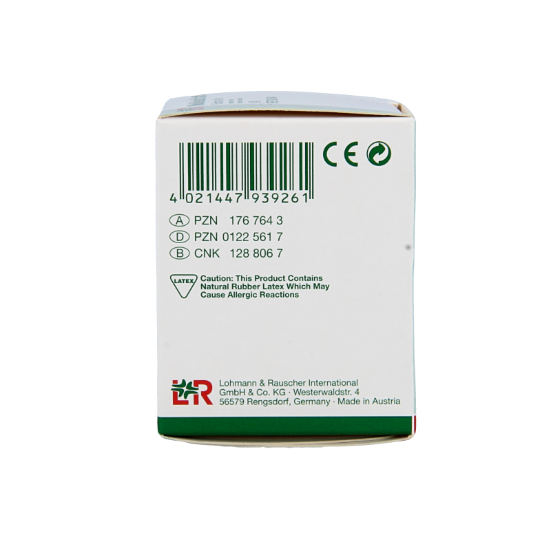 Mollelast Fixatiewindsel haft, 4m x 6cm, sterile wound dressing with adhesive strip for secure wound coverage.