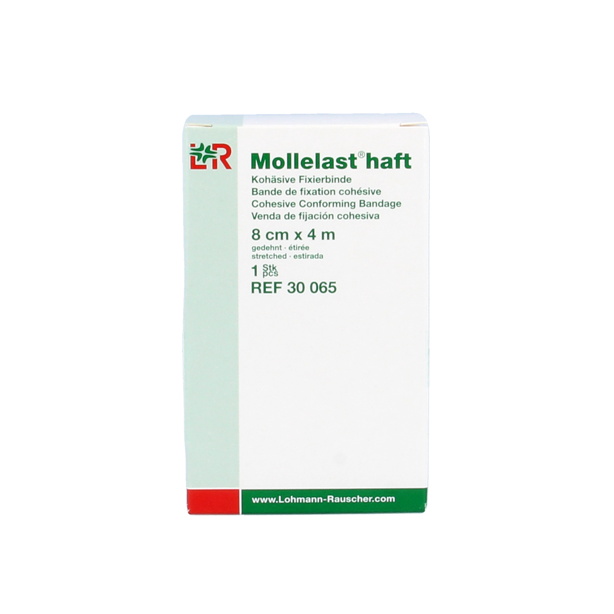 Mollelast Fixatiewindsel with 4m x 8cm size, adhesive bandage for wound care, shown in the image.