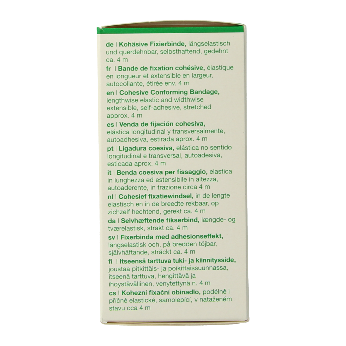 Mollelast Fixatiewindsel windsels, 4m x 10cm, adhesive bandage for secure wound dressing application.