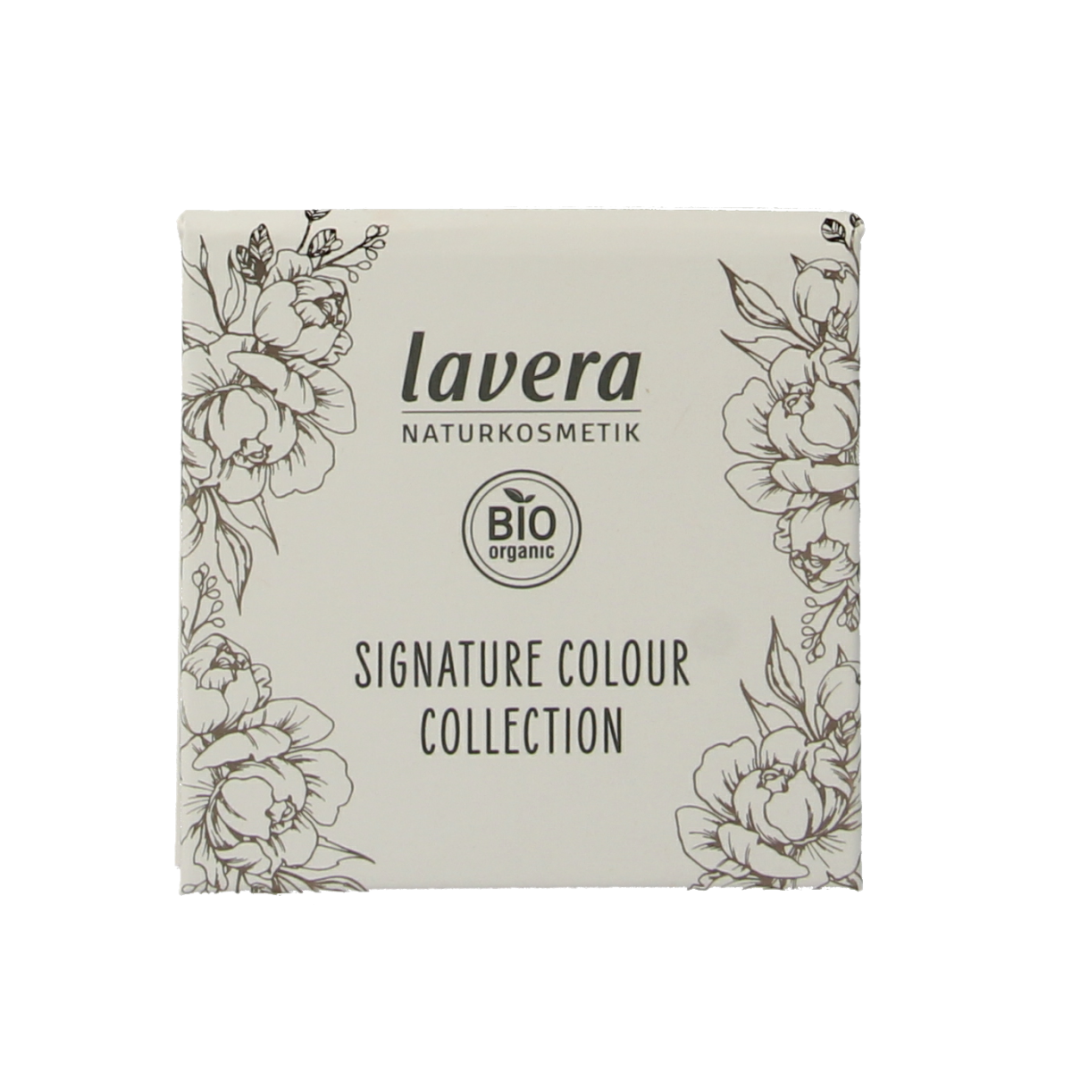 Lavera Signature Colour Eyeshadow Rose Renaissance 02 in a compact palette with rose-toned shades for eye makeup.