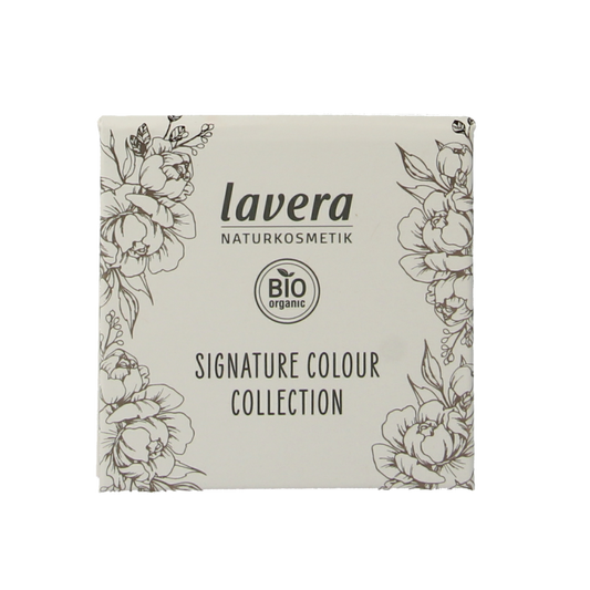 Lavera Signature Colour Eyeshadow Rose Renaissance 02 in a compact palette with rose-toned shades for eye makeup.
