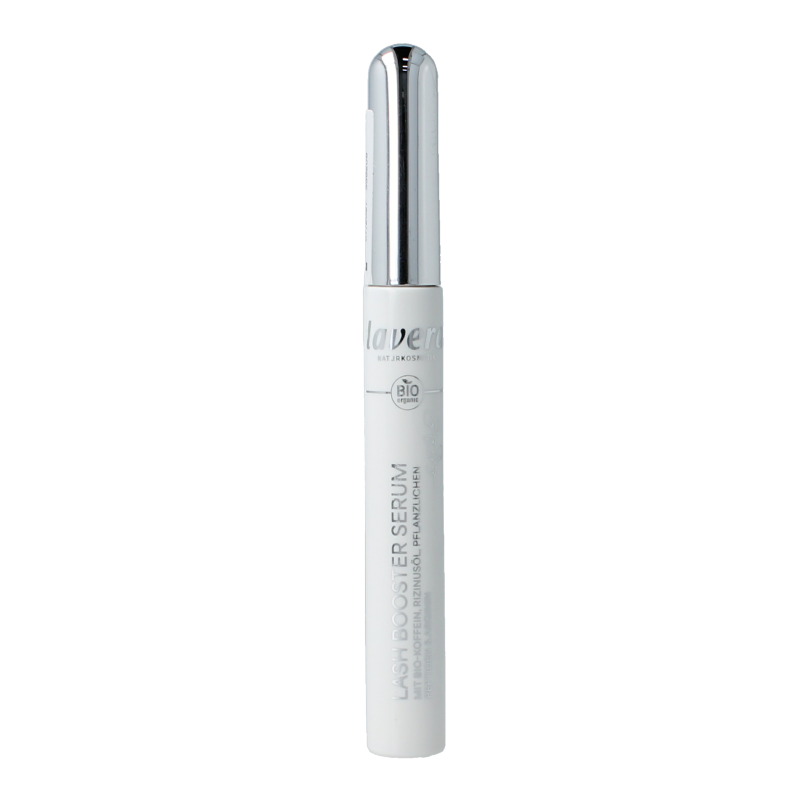 Lavera Lash Booster Serum in 9ml bottle, nourishing eye care product to enhance lash length and volume.