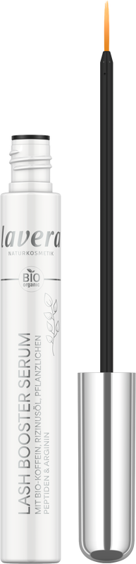 Lavera Lash Booster Serum in 9ml bottle, eyelash conditioning treatment for fuller, healthier lashes.