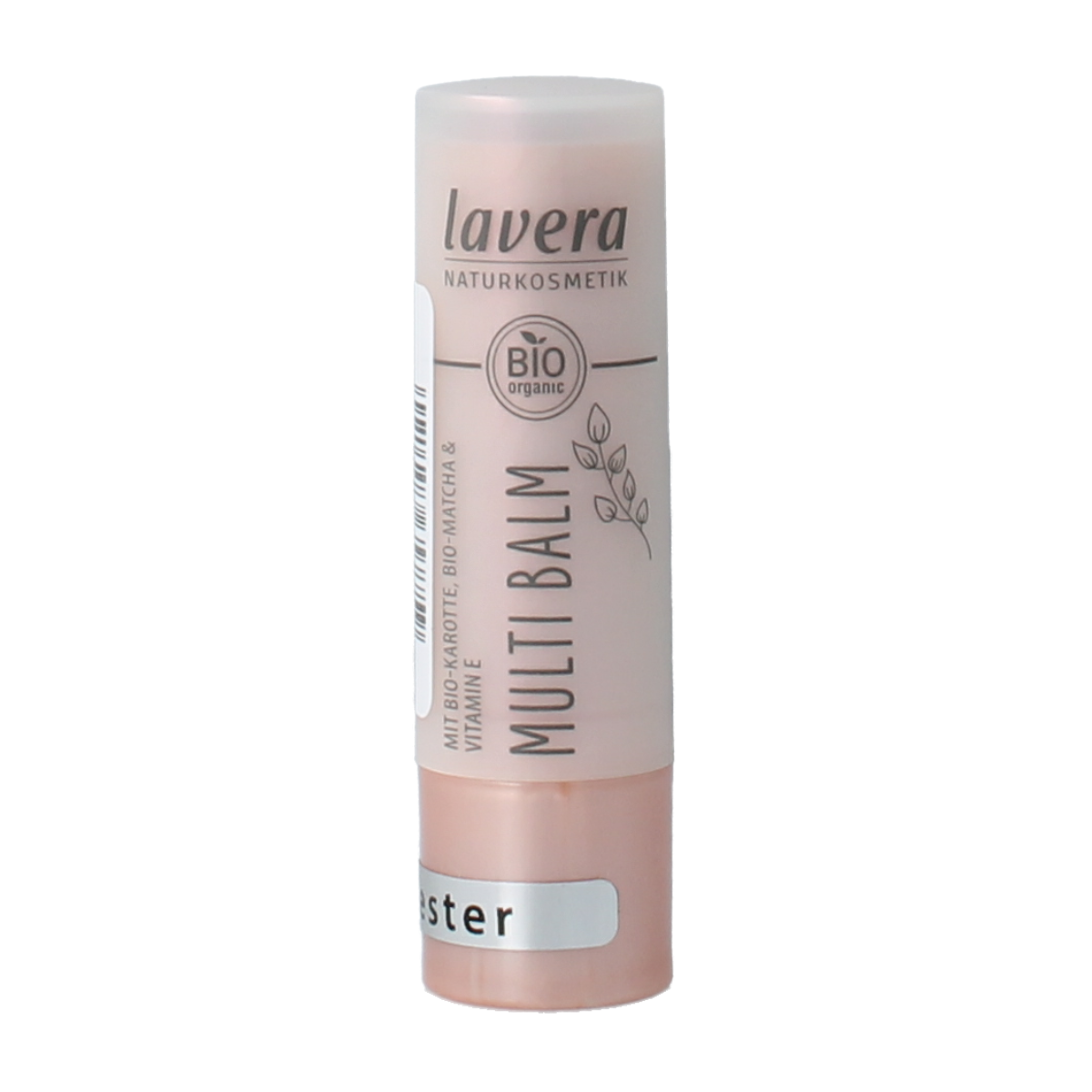 Lavera Multi Balm Sunshine Red 01 lip care product with red tinted balm and natural ingredients, displayed in packaging.