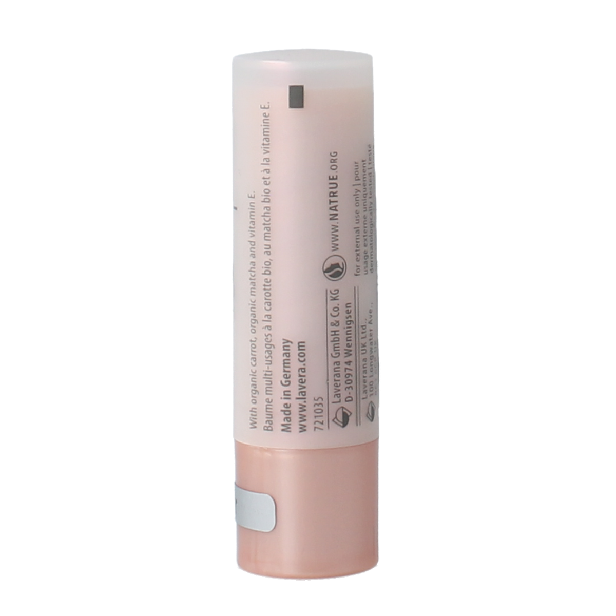 Lavera Multi Balm Cloudy Pink 02 tester, a lip care product in a sleek tube with pink packaging, designed for nourishing lips.