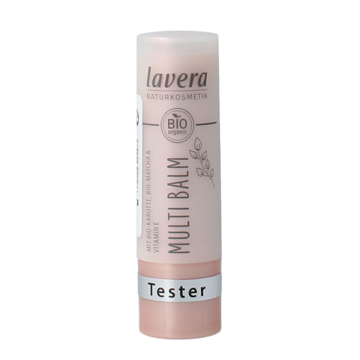 Lavera Multi Balm in Sunday Gold 03, lip care product, tester tube with gold-colored packaging and branding.