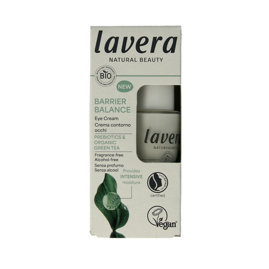 Lavera Barrier Balance Eye Cream, bio, 15ml, nourishing eye care product with natural ingredients for sensitive skin.