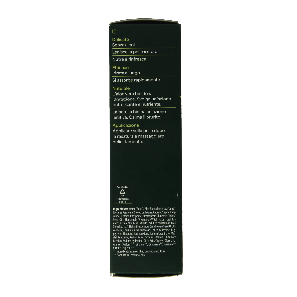 Lavera Men Sensitiv aftershave balm in 100ml bottle, soothing skincare for sensitive skin after shaving.