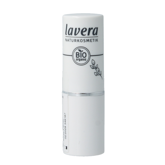 Lavera Lipstick Cream Glow Wild Rose 09 in 4.5g, creamy makeup with a natural wild rose color, shown in the image.