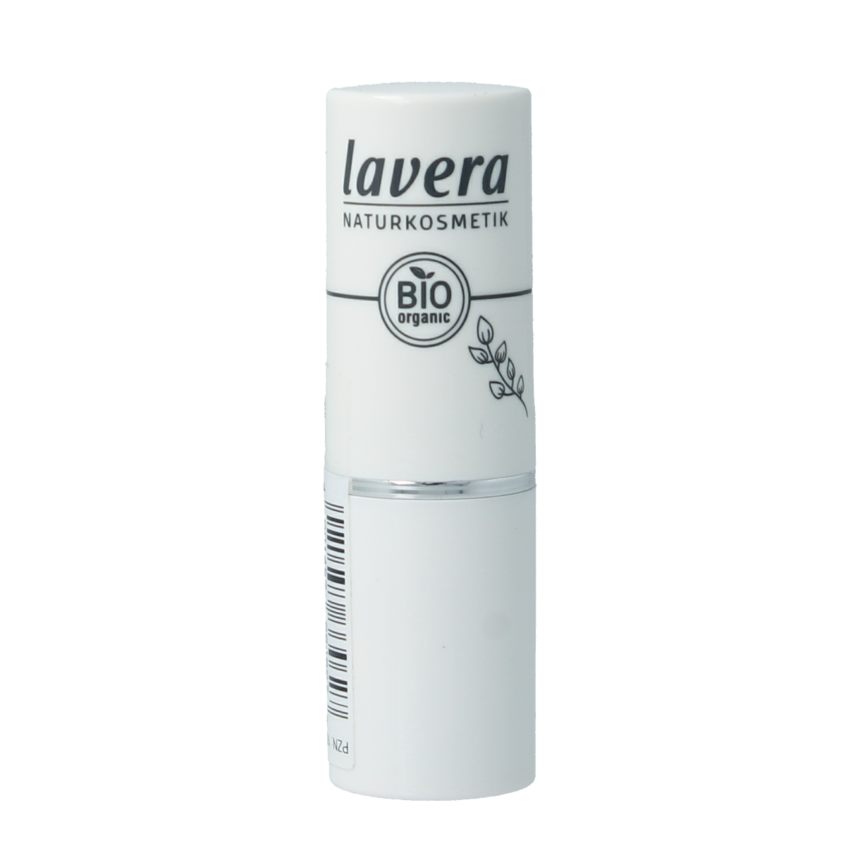 Lavera Lipstick in Cream Glow Camelia Rose, 4.5g, with a smooth, creamy texture and rose shade in elegant packaging.