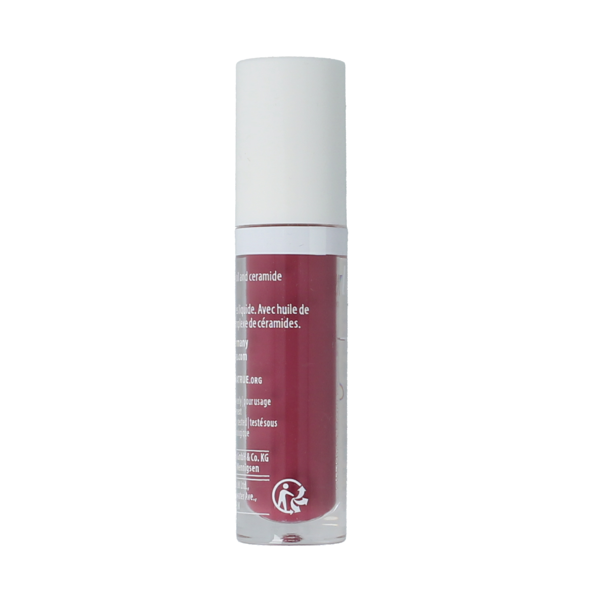 Lavera Wild Mauve 03 liquid lipstick in a sleek tube, featuring a creamy mauve shade for natural makeup looks.