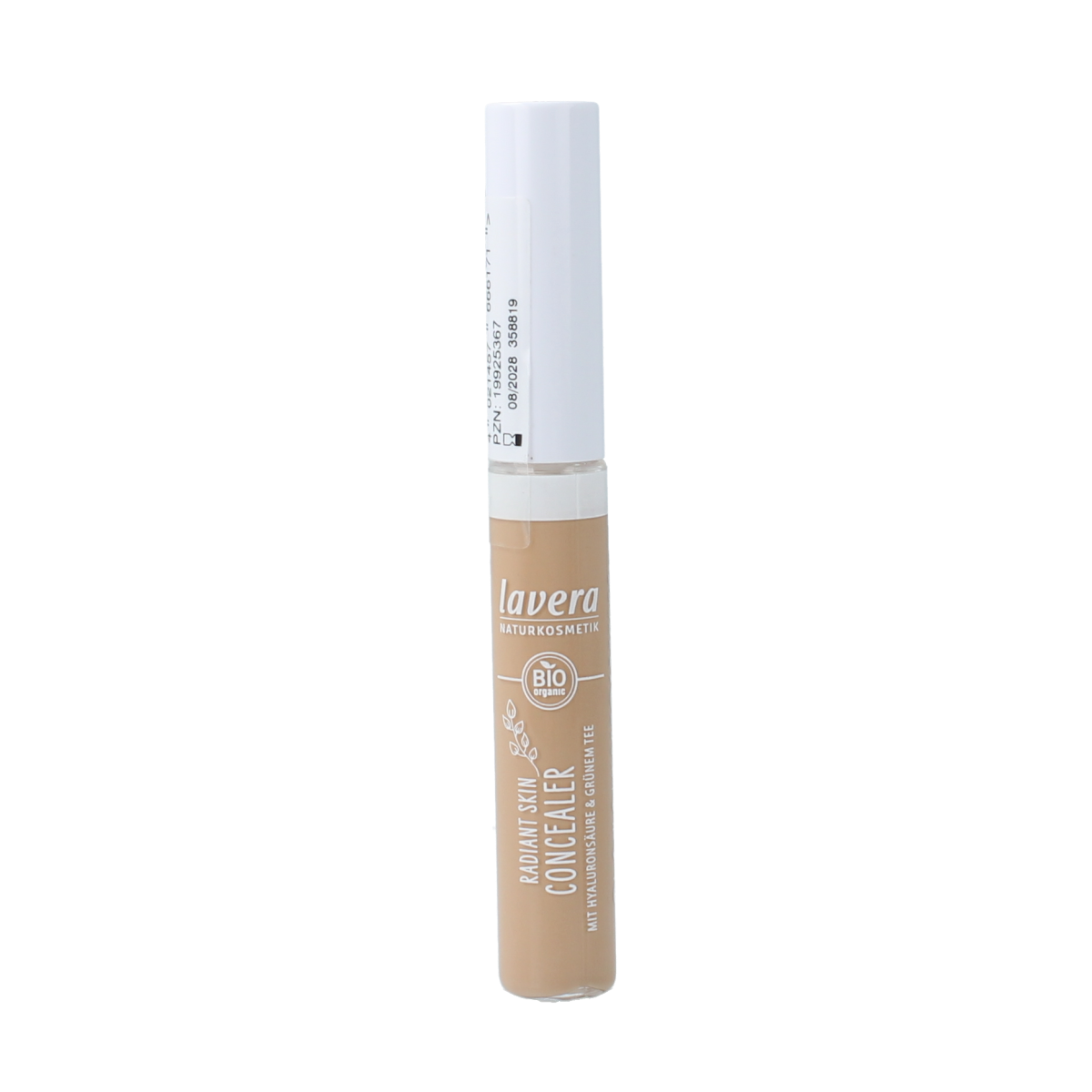 Lavera Radiant Concealer in Medium Sand 05, 5.50ml, makeup product with a creamy concealer tube showing the brand and product details.
