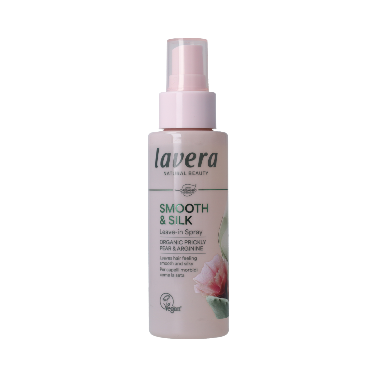 Lavera hair leave-in spray bottle, 100 ml, for hair care, with natural ingredients and easy spray nozzle.