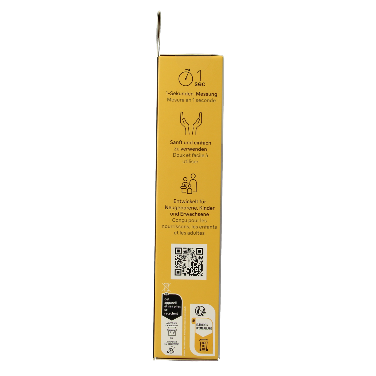 Braun Thermoscan IRT 3030WE infrared thermometer with digital display, used for accurate ear temperature readings.