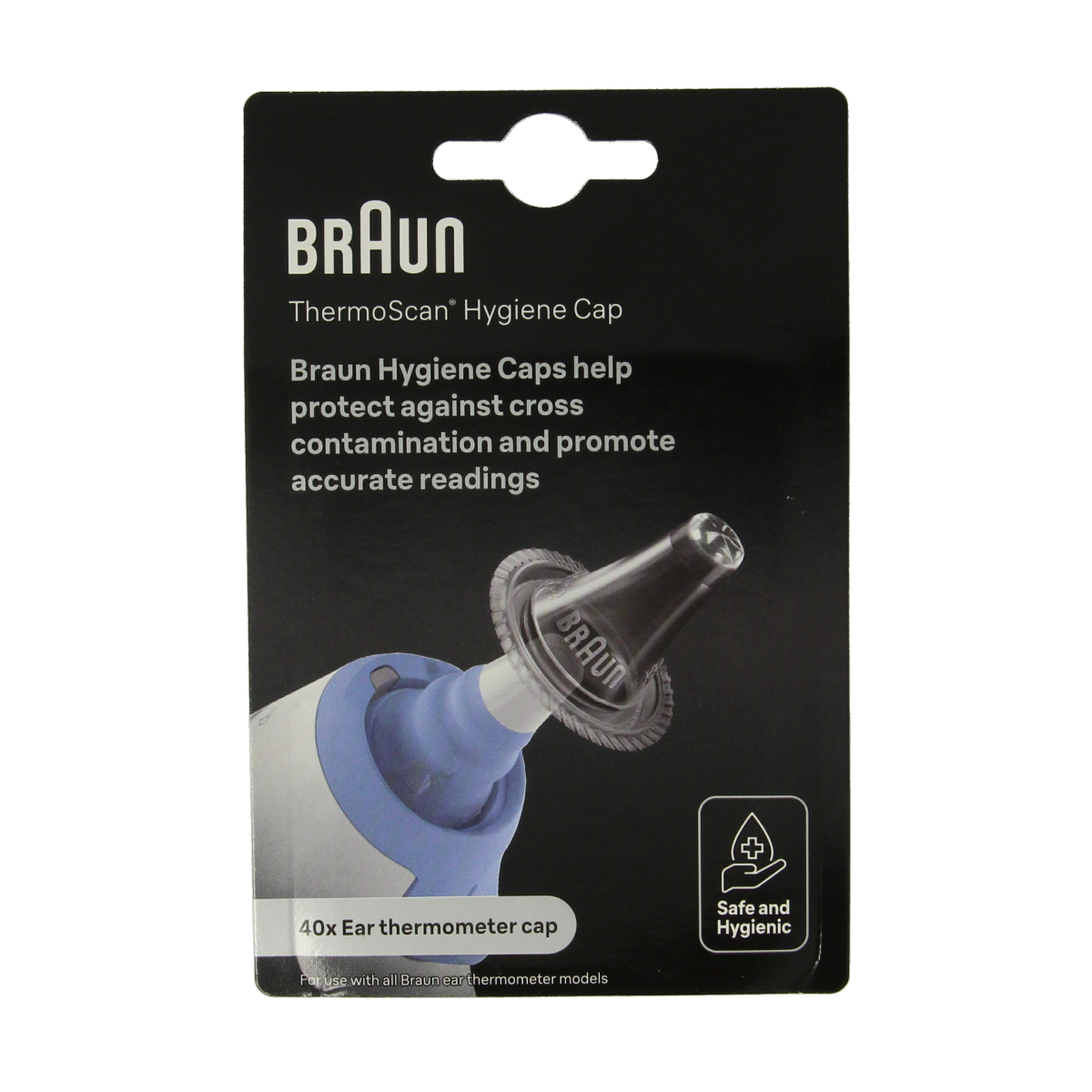 Braun Thermoscan LF40 lens filters, set of 40, for accurate infrared thermometer readings, shown in the image.