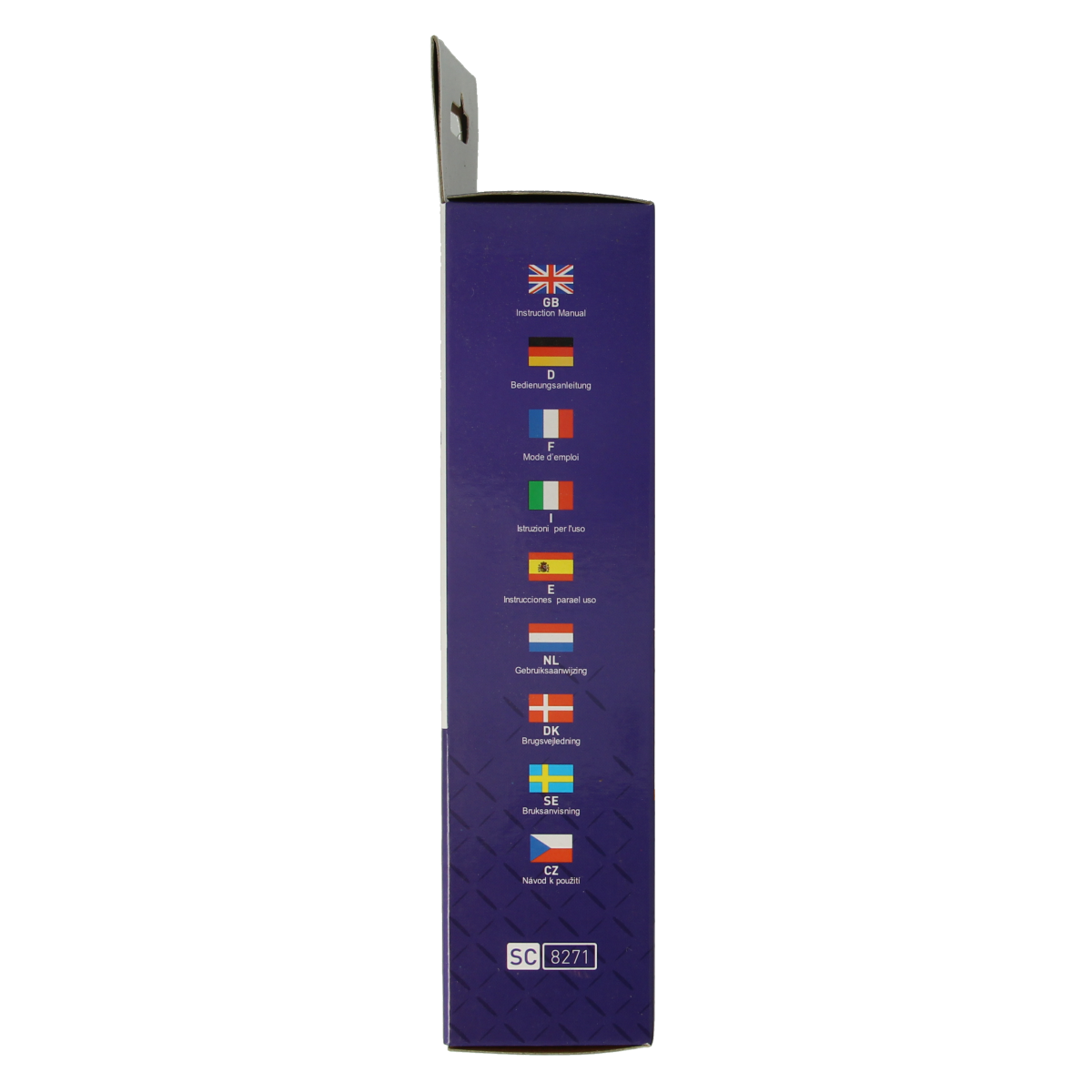 Scala SC8721 forehead thermometer showing digital display and probe for accurate temperature measurement.