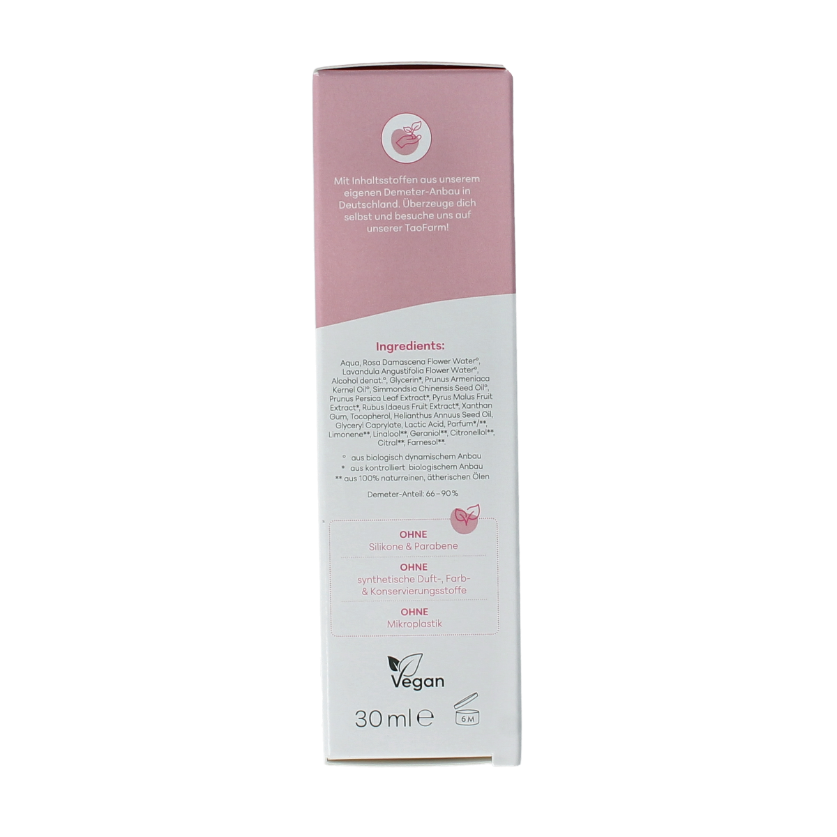 Baldini Fluid hydraterend rose bio Demeter gezichtsverzorging in 30ml bottle, moisturizing face care with natural rose ingredients
