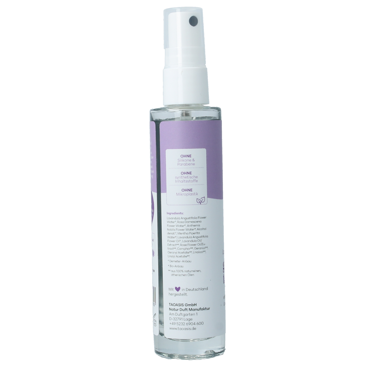 Baldini Lavendel Hydrolaat gezichtstonic in 50ml bottle, facial skincare with natural lavender scent and calming properties.