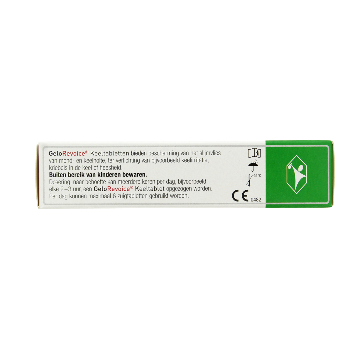 Gelorevoice Keeltabletten kersen menthol, cherry-flavored throat lozenges for soothing relief, 20 menthol throat lozenges.