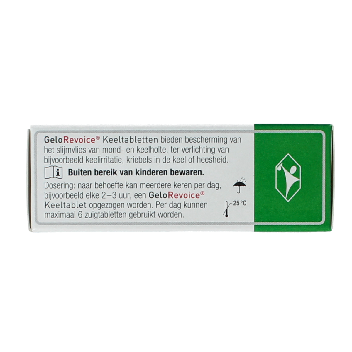 Gelorevoice Keeltabletten kersen menthol, cherry-flavored throat lozenges in a pack of 10 for sore throat relief.
