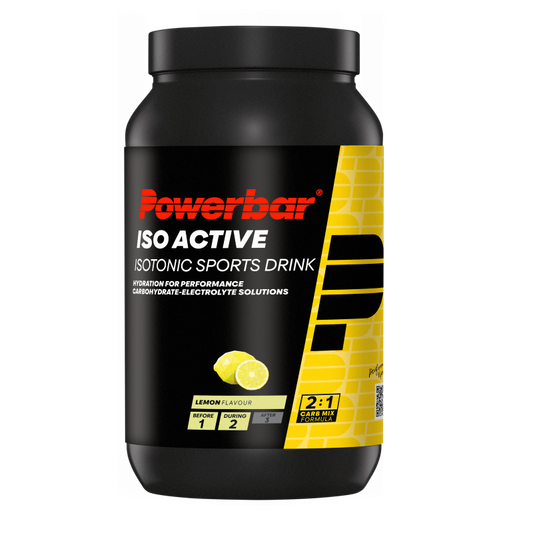 Powerbar Op=Op Isoactive lemon sports nutrition powder, 1320g container with lemon flavor for hydration and energy.