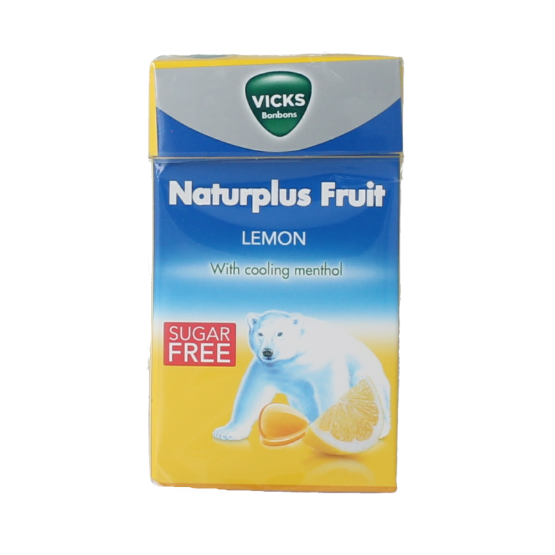 Vicks Citroen Menthol sugar-free candy package showing 40 grams of snoepgoed with lemon and menthol flavor.