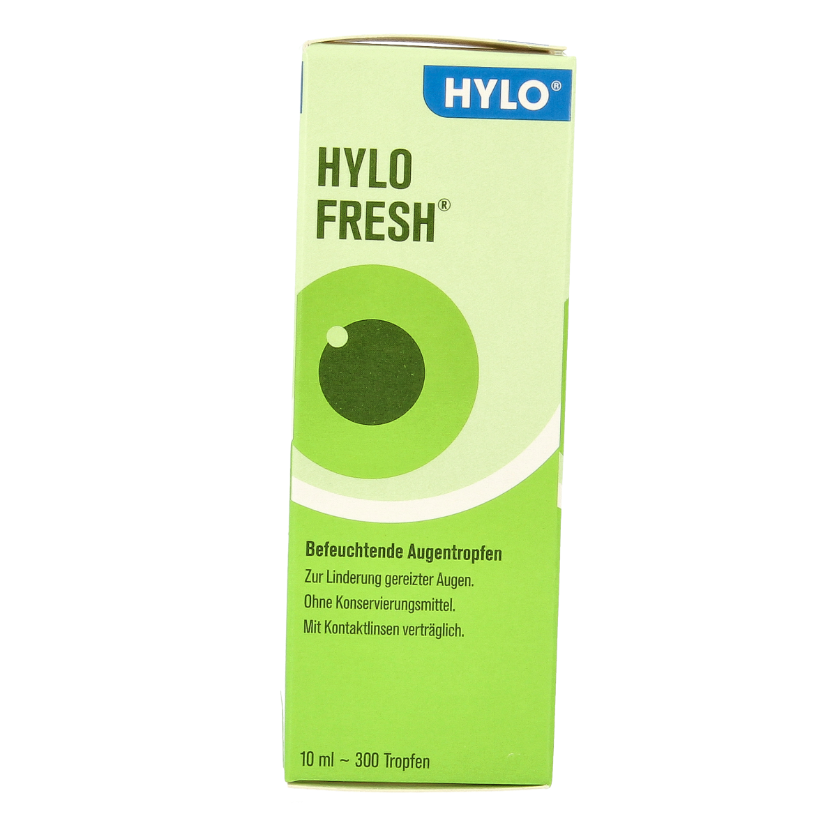 Hylo Fresh eye drops in 10ml bottle, eye care product by Hylo, with clear dropper tip and transparent packaging.